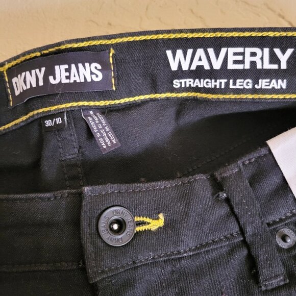 NWT Dkny Jeans Women's Waverly Straight-Leg Jeans E2RK1780 Size 30/10 Black - Picture 8 of 12